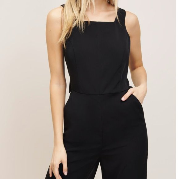 Black Tie Back Jumpsuit - Picture 4 of 8